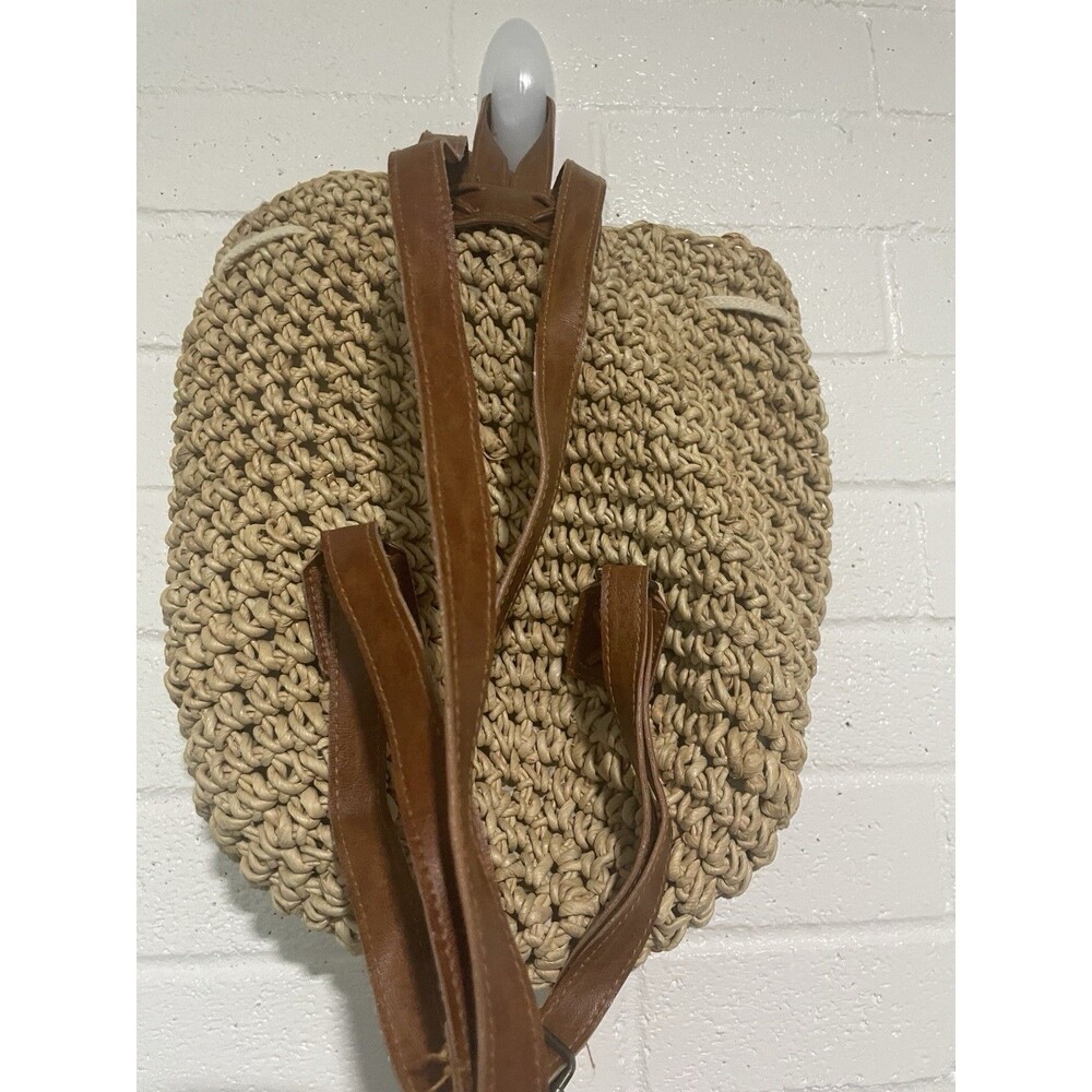 Woven Straw Bag Handbag Backpack Beach Vacation Travel Boho Resort Purse